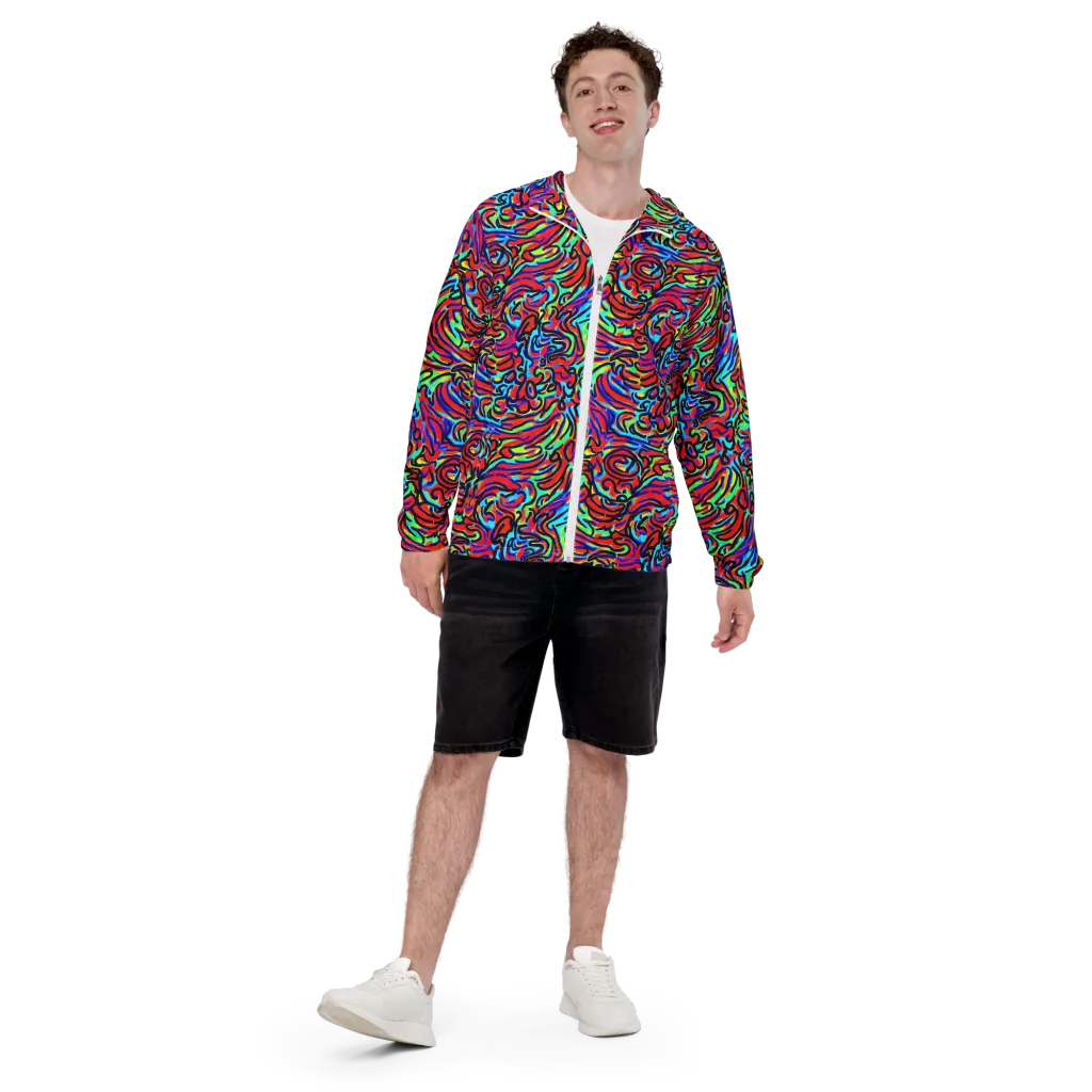 Lava Pulse on Men's Windbreaker — Front