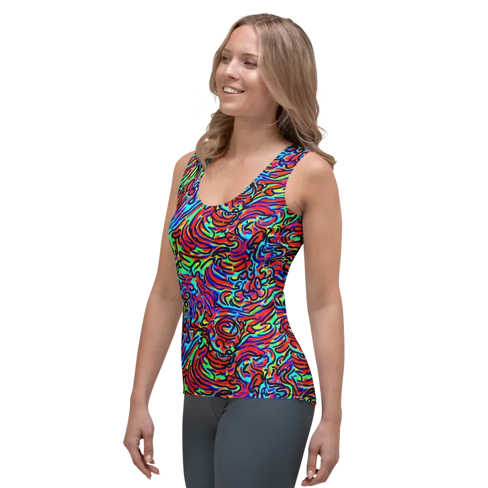 Lava Pulse on Women's Tank Top — Left Front