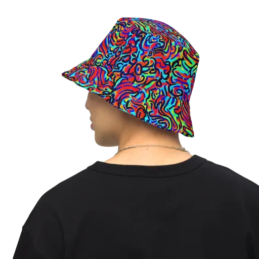 Lava Pulse on a Reversible Bucket Hat