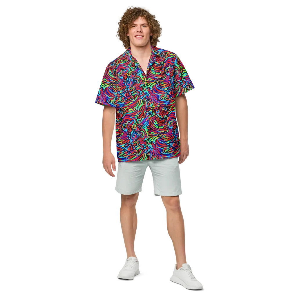 Lava Pulse on Button Shirt — Front
