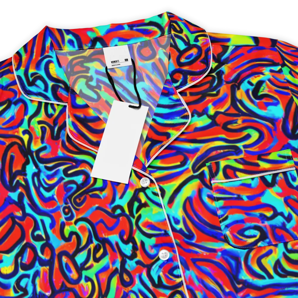Lava Pulse on Women's Short Sleeve Pajama Top — Product details