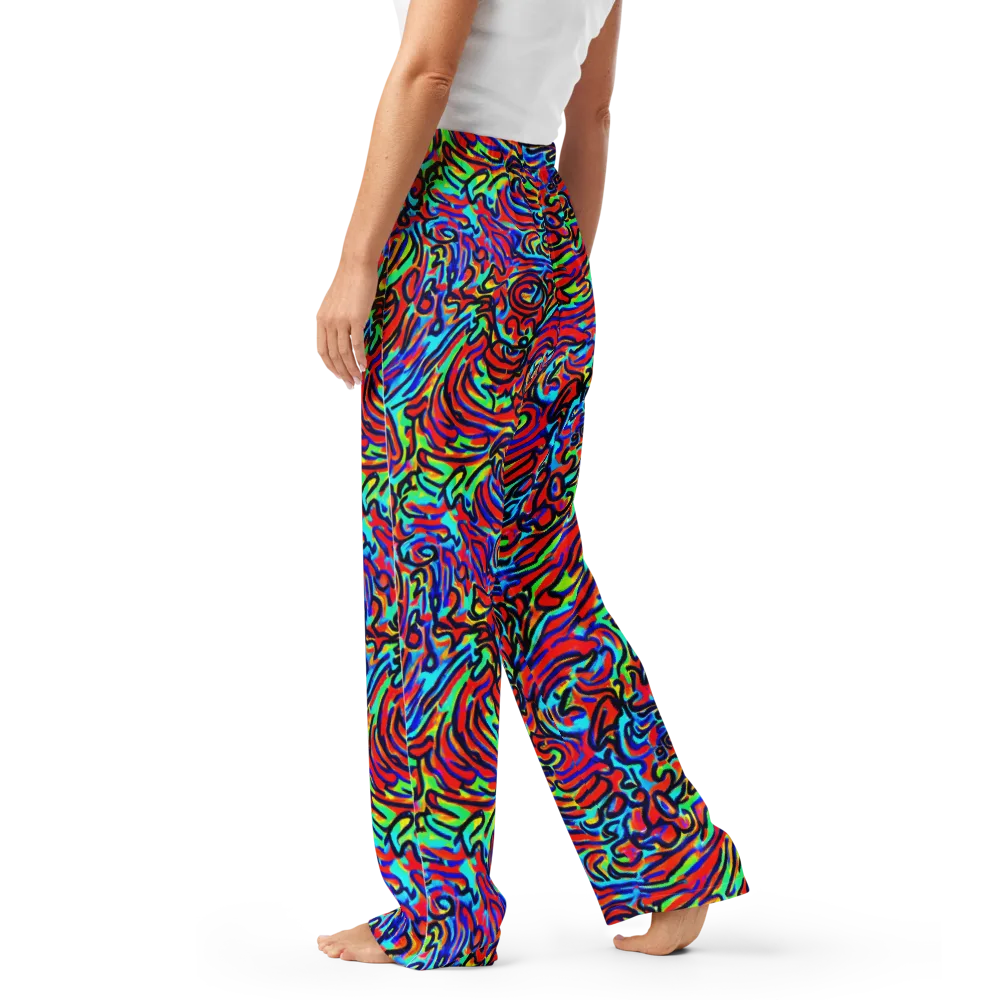 Lava Pulse on Women's Pajama Pants — Left