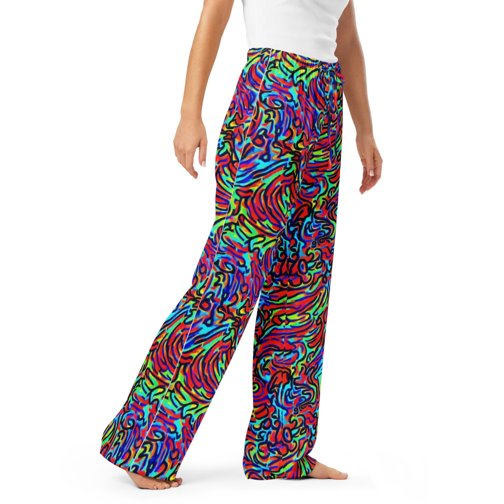 Lava Pulse on Women's Pajama Pants — Right Front