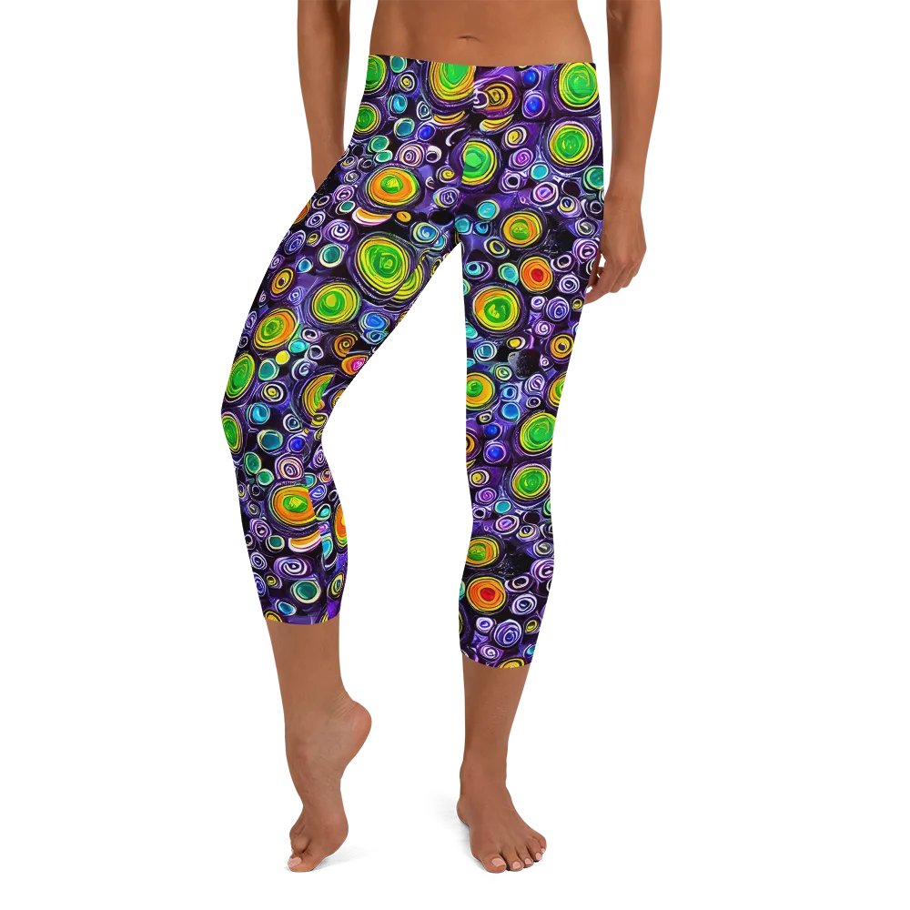 Galaxy Ripple on Capri Leggings — Front