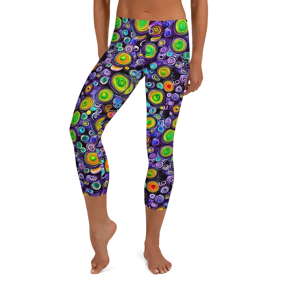 Galaxy Ripple on Capri Leggings — Front