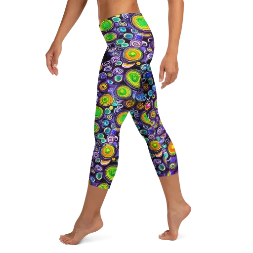 Galaxy Ripple on a Capri Leggings