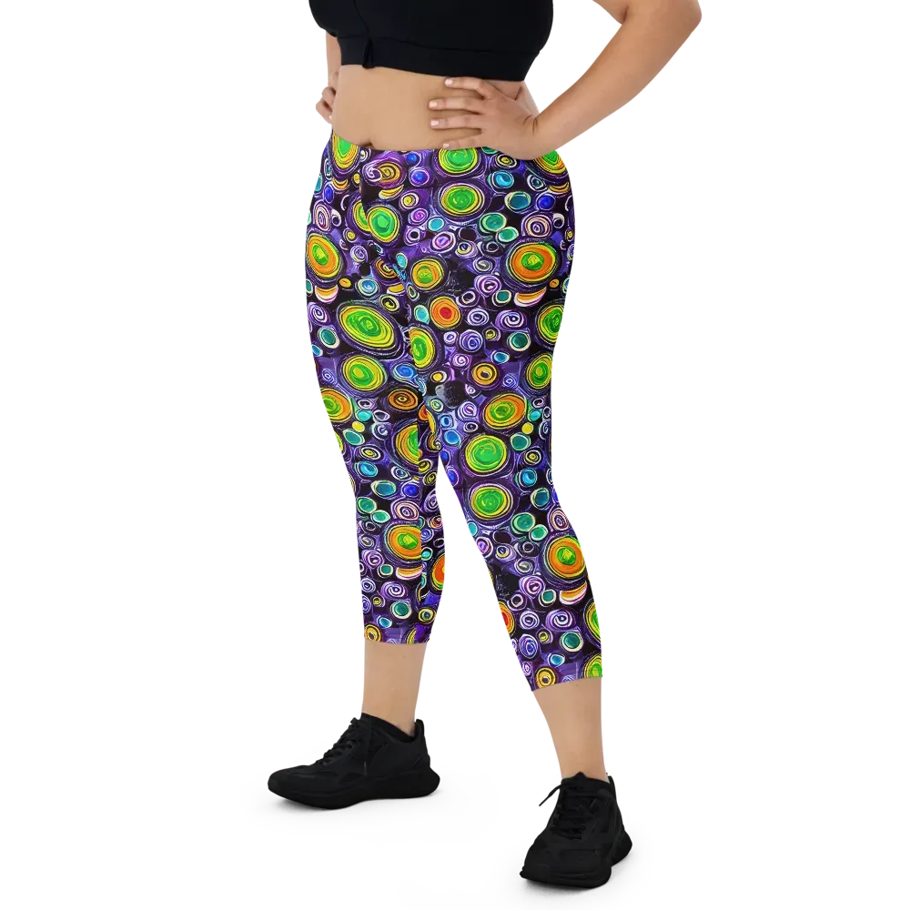 Galaxy Ripple on Capri Leggings — Front
