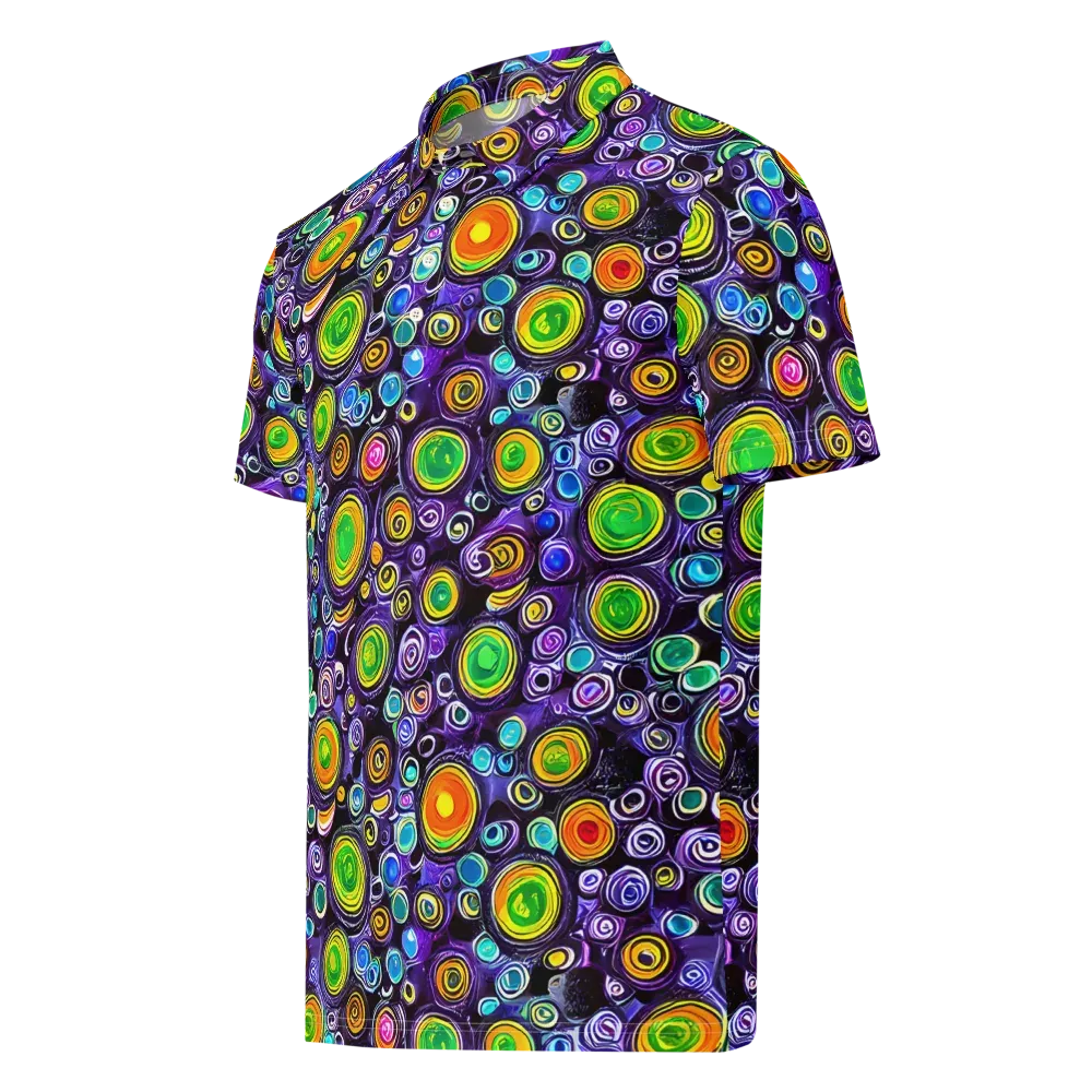 Galaxy Ripple on Men's Slim Fit Polo Shirt — Left Front