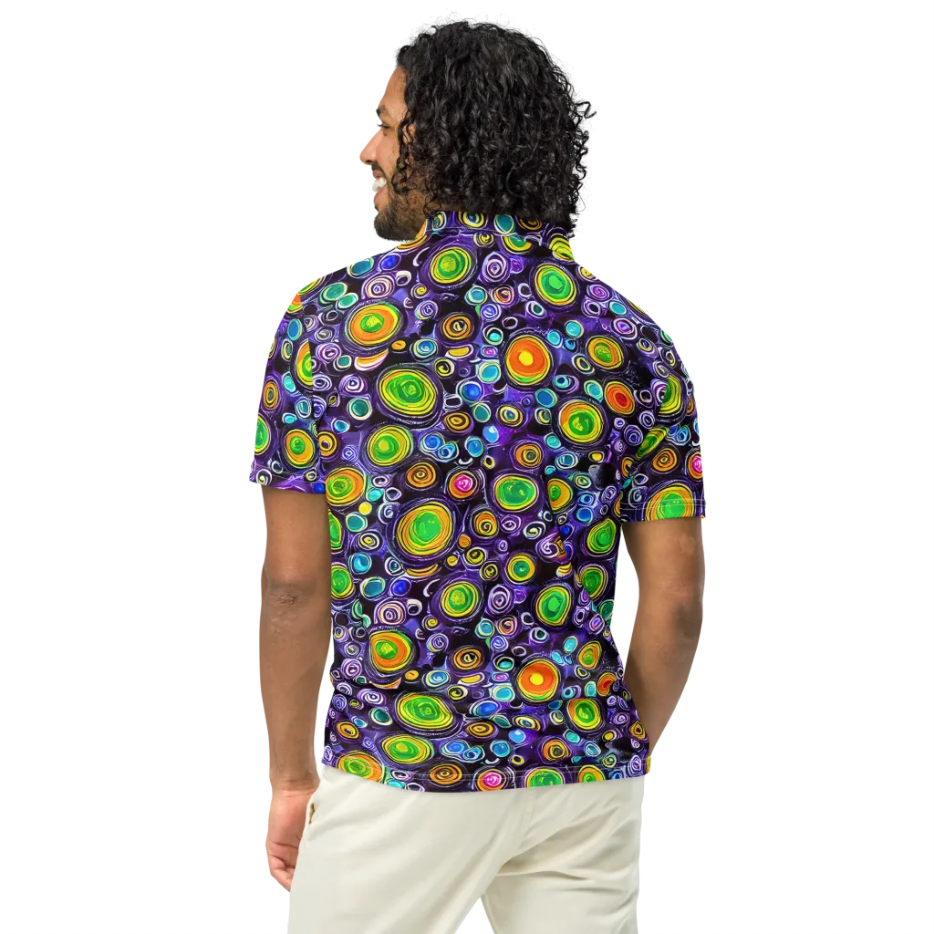 Galaxy Ripple on Men's Slim Fit Polo Shirt — Back
