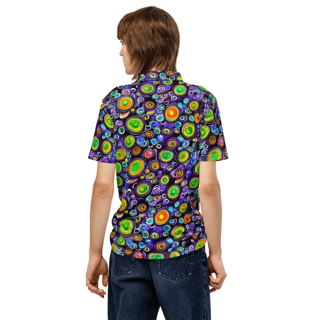 Galaxy Ripple on Men's Slim Fit Polo Shirt — Back