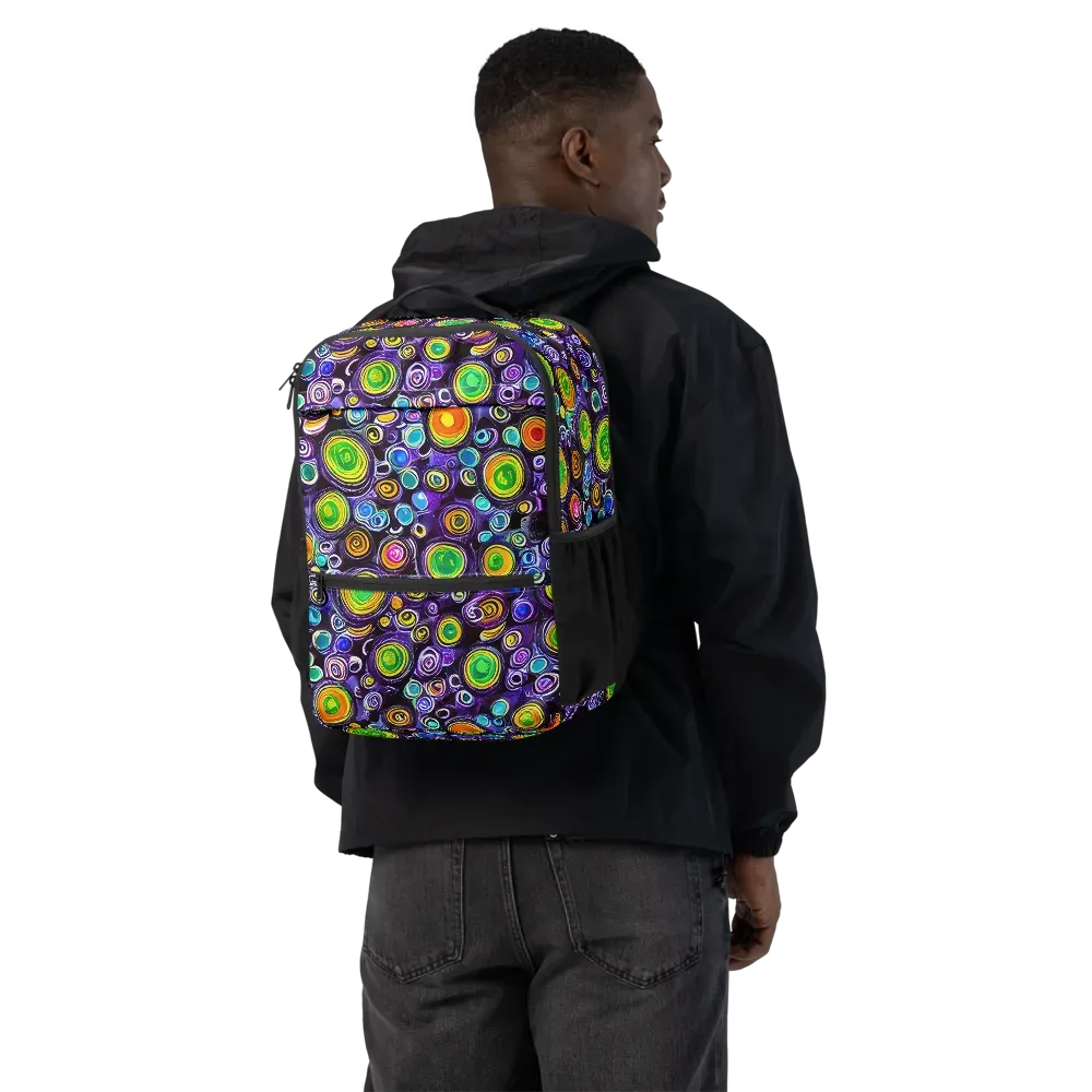 Galaxy Ripple on Utility Backpack — Back