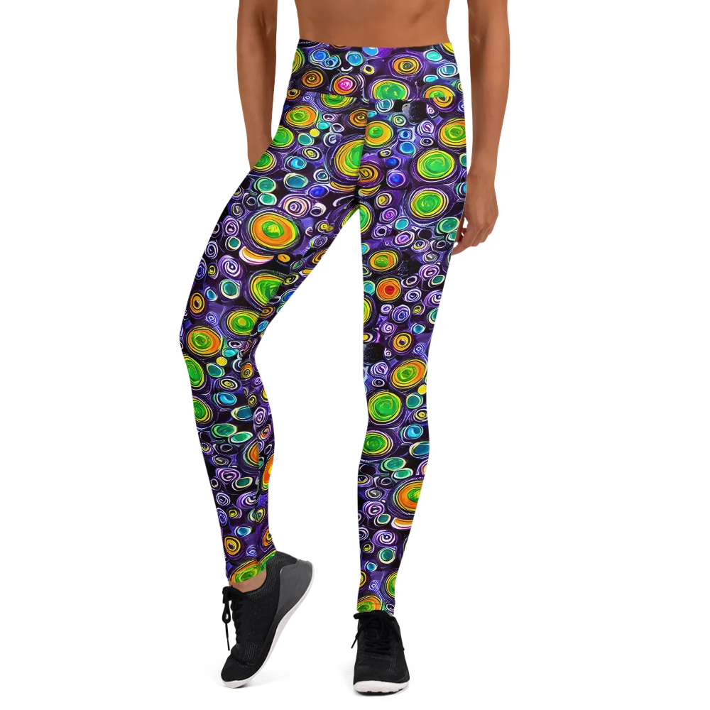 Galaxy Ripple on Yoga Leggings — Front
