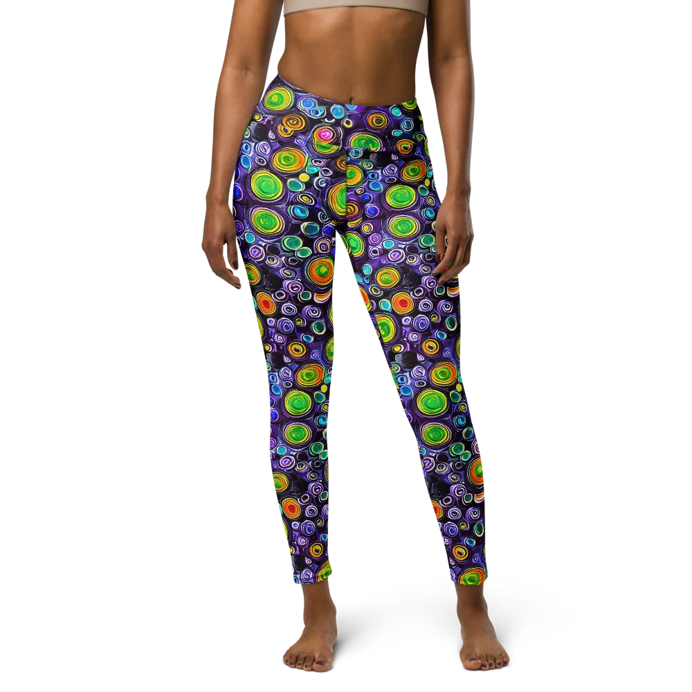 Galaxy Ripple on Yoga Leggings — Front