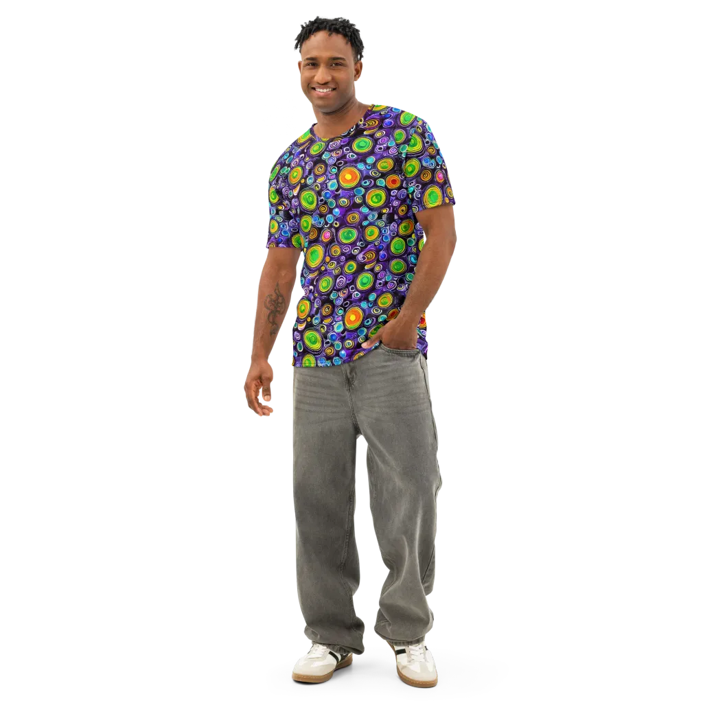 Galaxy Ripple on Men's Cotton Crew Neck T-Shirt — Front