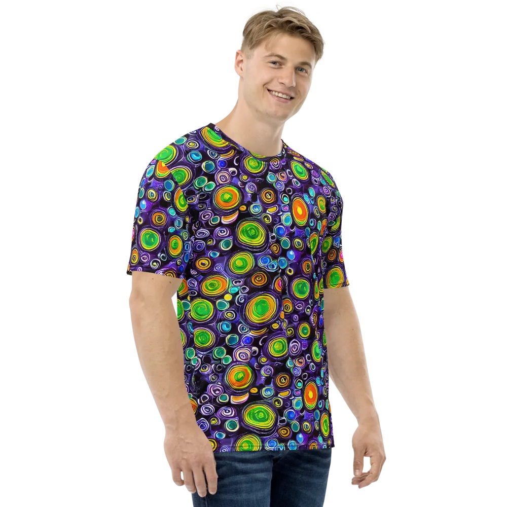 Galaxy Ripple on Men's Crew Neck T-Shirt — Right