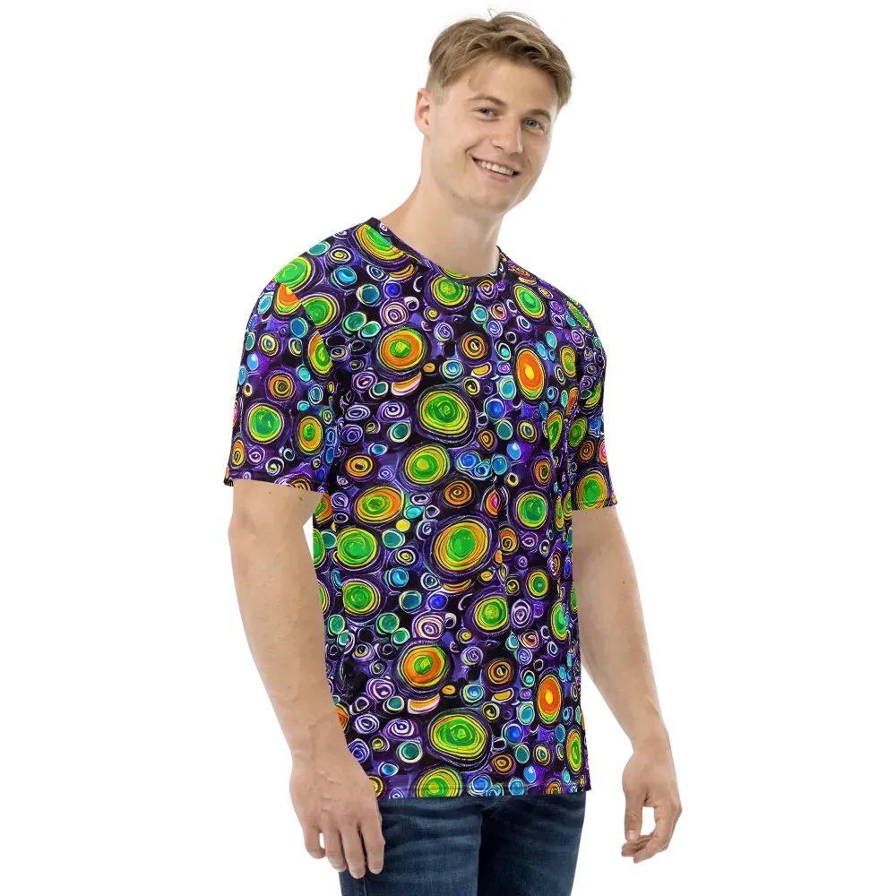 Galaxy Ripple on Men's Crew Neck T-Shirt — Right