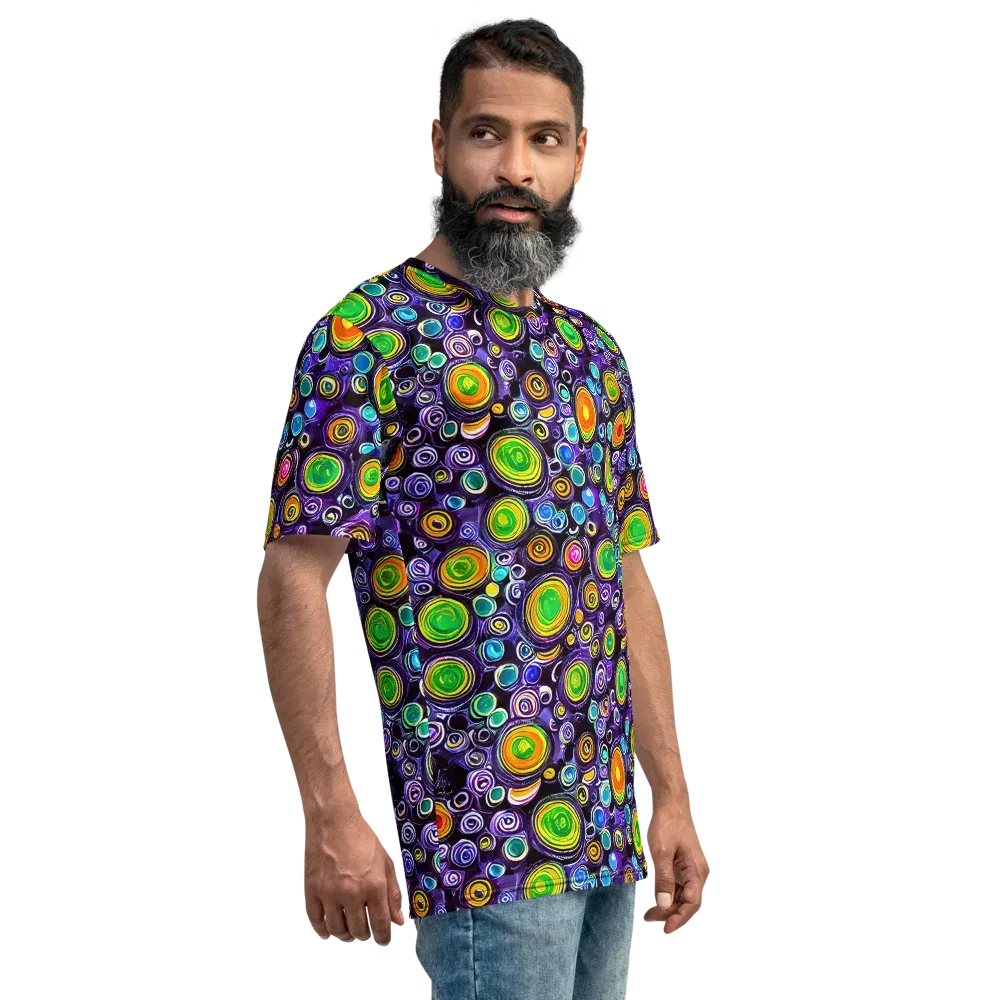 Galaxy Ripple on Men's Crew Neck T-Shirt — Right