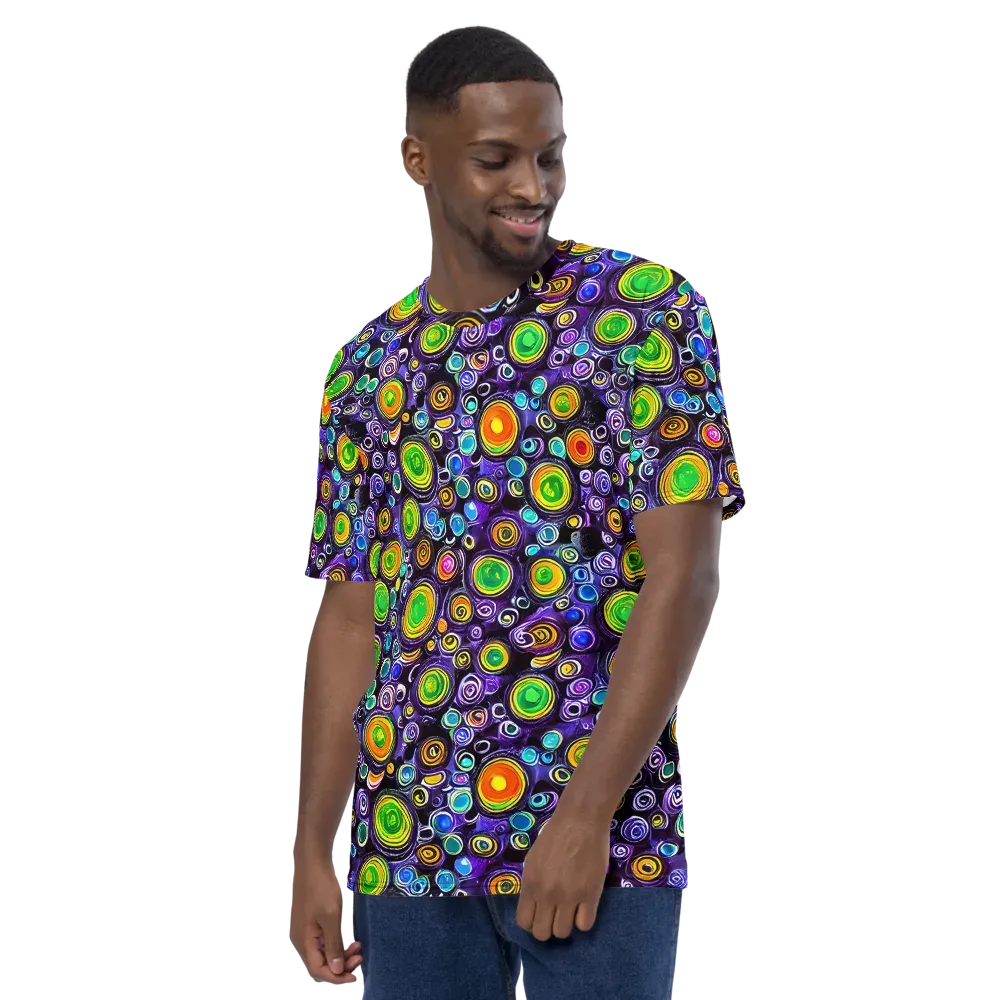 Galaxy Ripple on Men's Crew Neck T-Shirt — Left