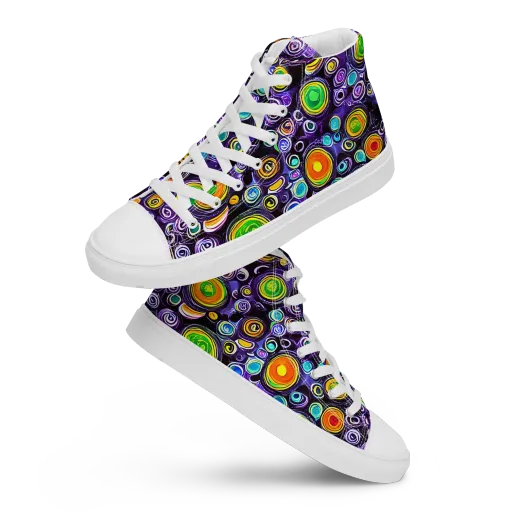 Galaxy Ripple on a Men's High Top Canvas Shoes