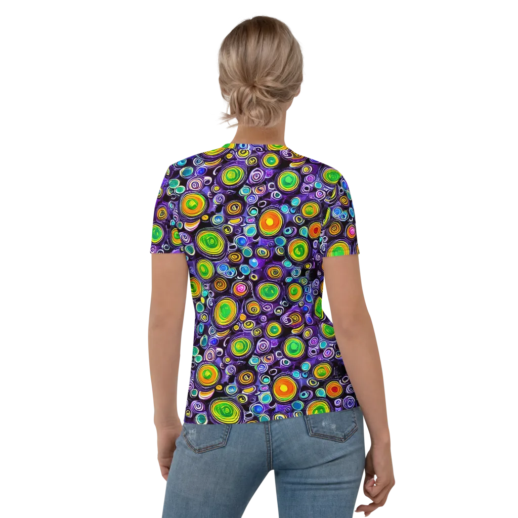 Galaxy Ripple on Women's Crew Neck T-Shirt — Back