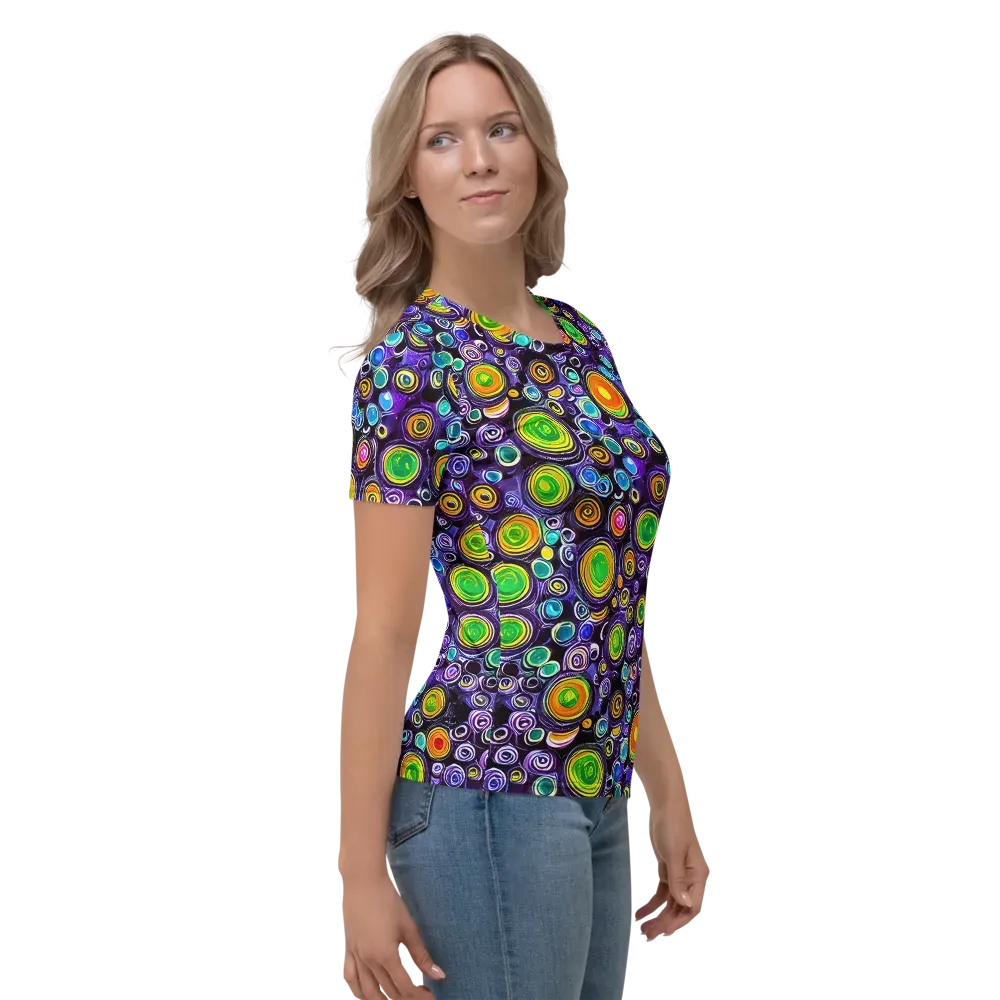 Galaxy Ripple on Women's Crew Neck T-Shirt — Right