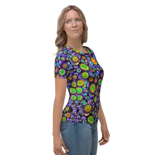 Galaxy Ripple on a Women's Crew Neck T-Shirt