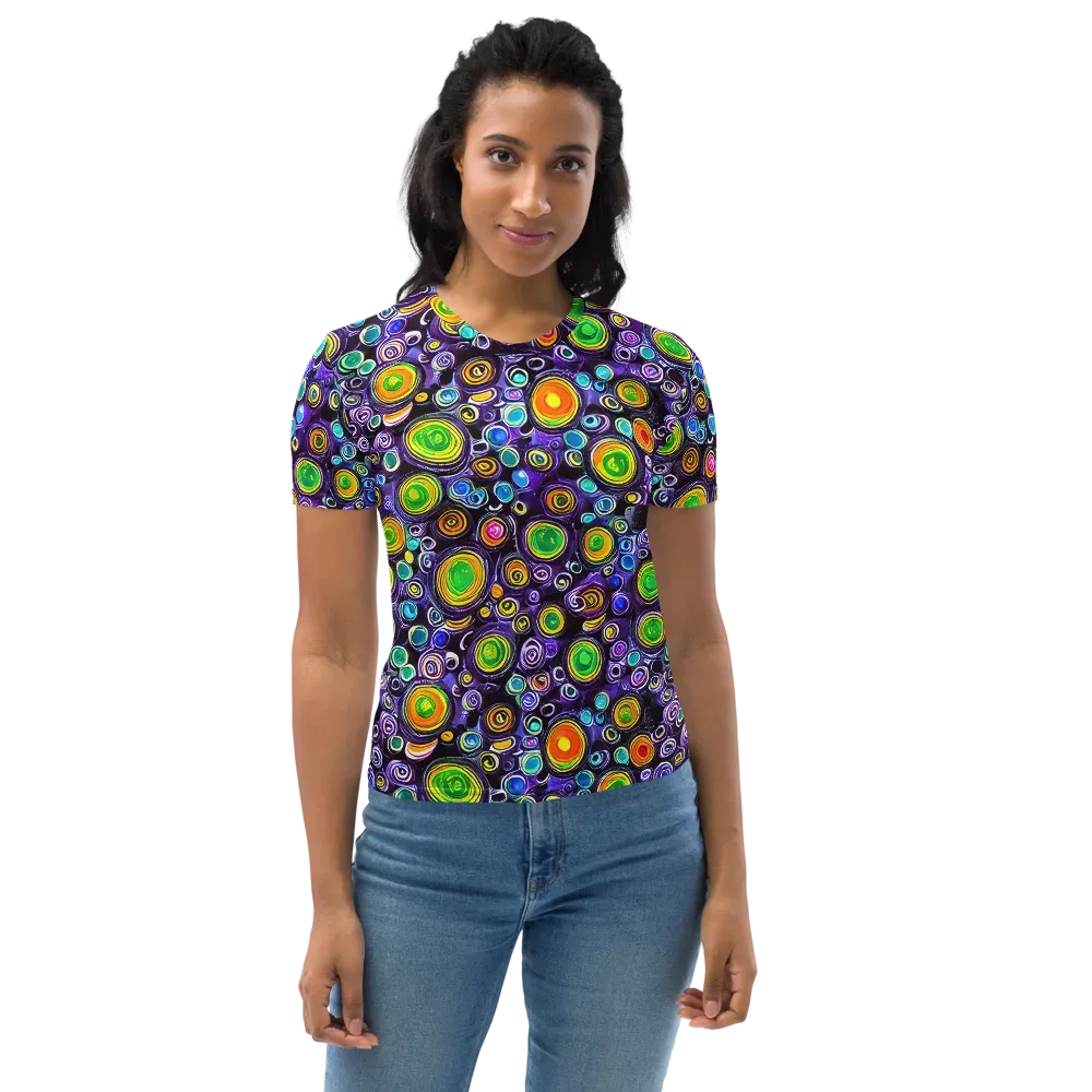 Galaxy Ripple on Women's Crew Neck T-Shirt — Front