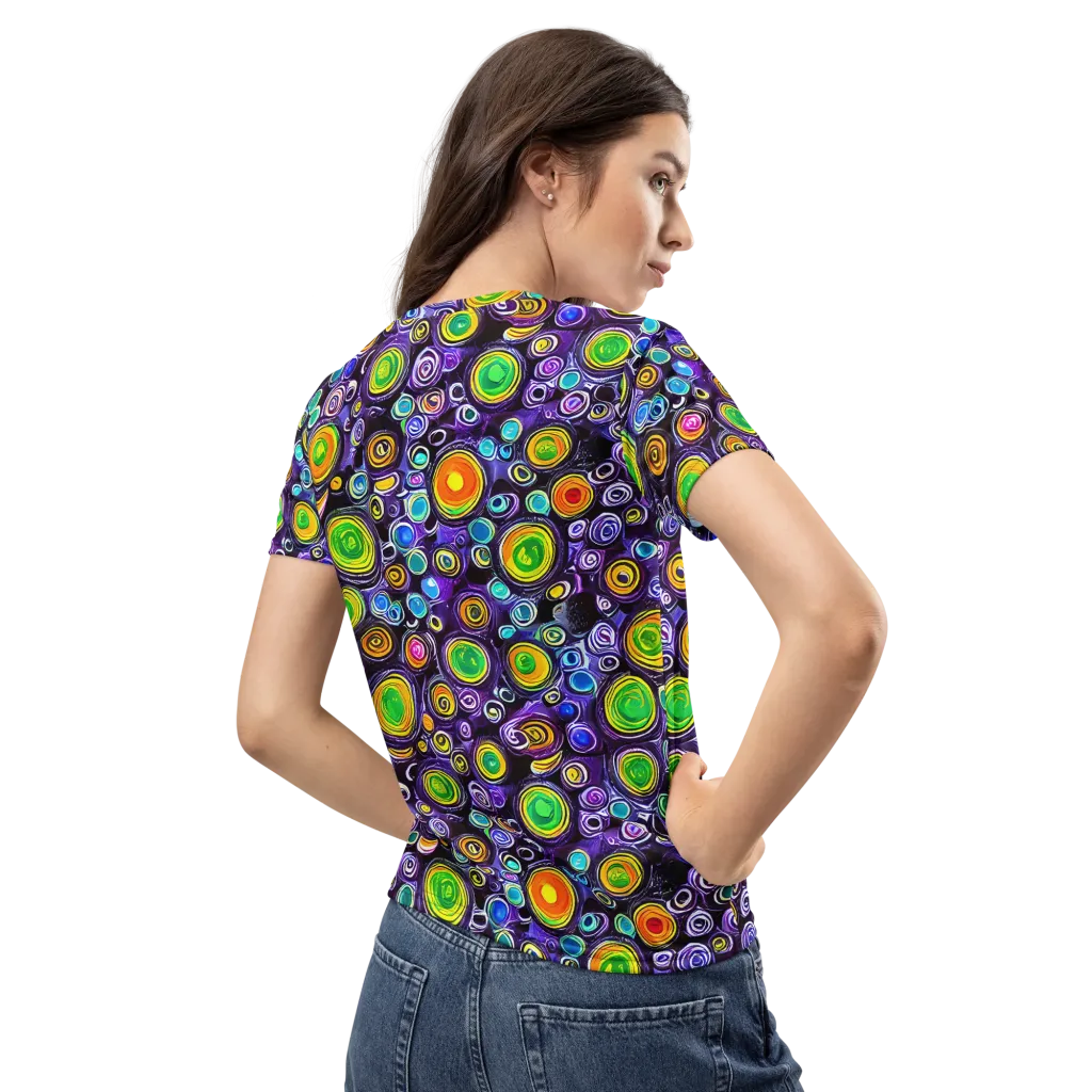 Galaxy Ripple on Women's Crew Neck T-Shirt — Back