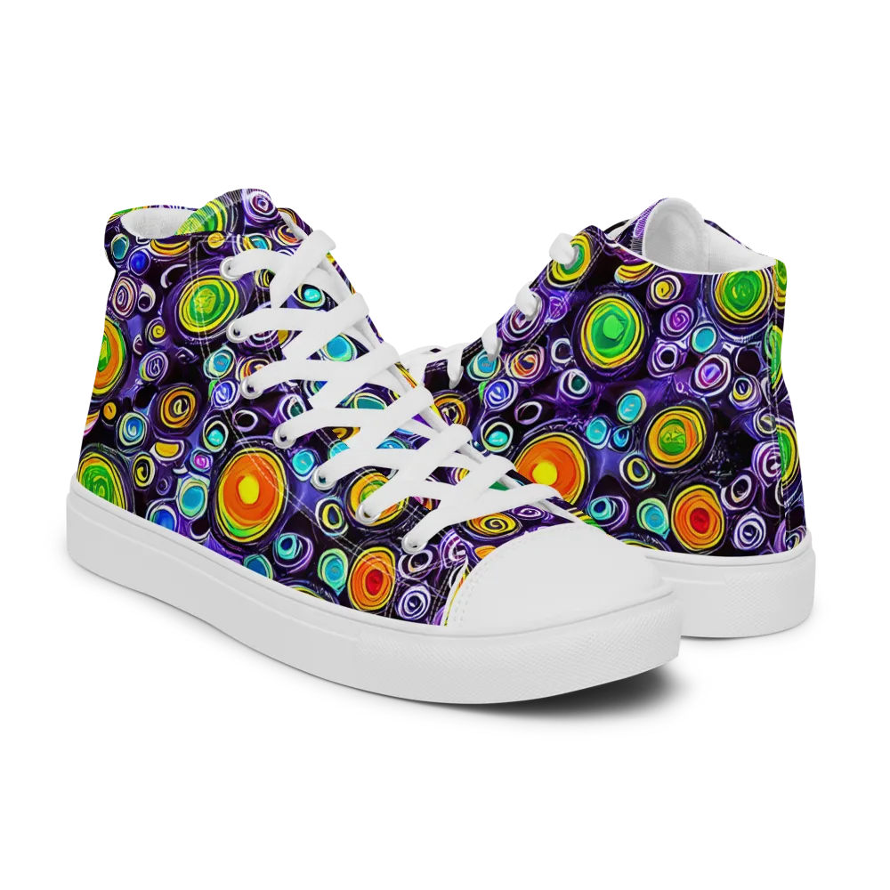 Galaxy Ripple on Women's High Top Canvas Shoes — Right