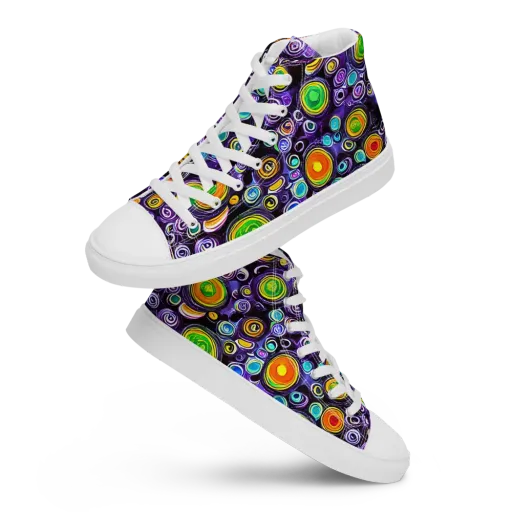 Galaxy Ripple on a Women's High Top Canvas Shoes