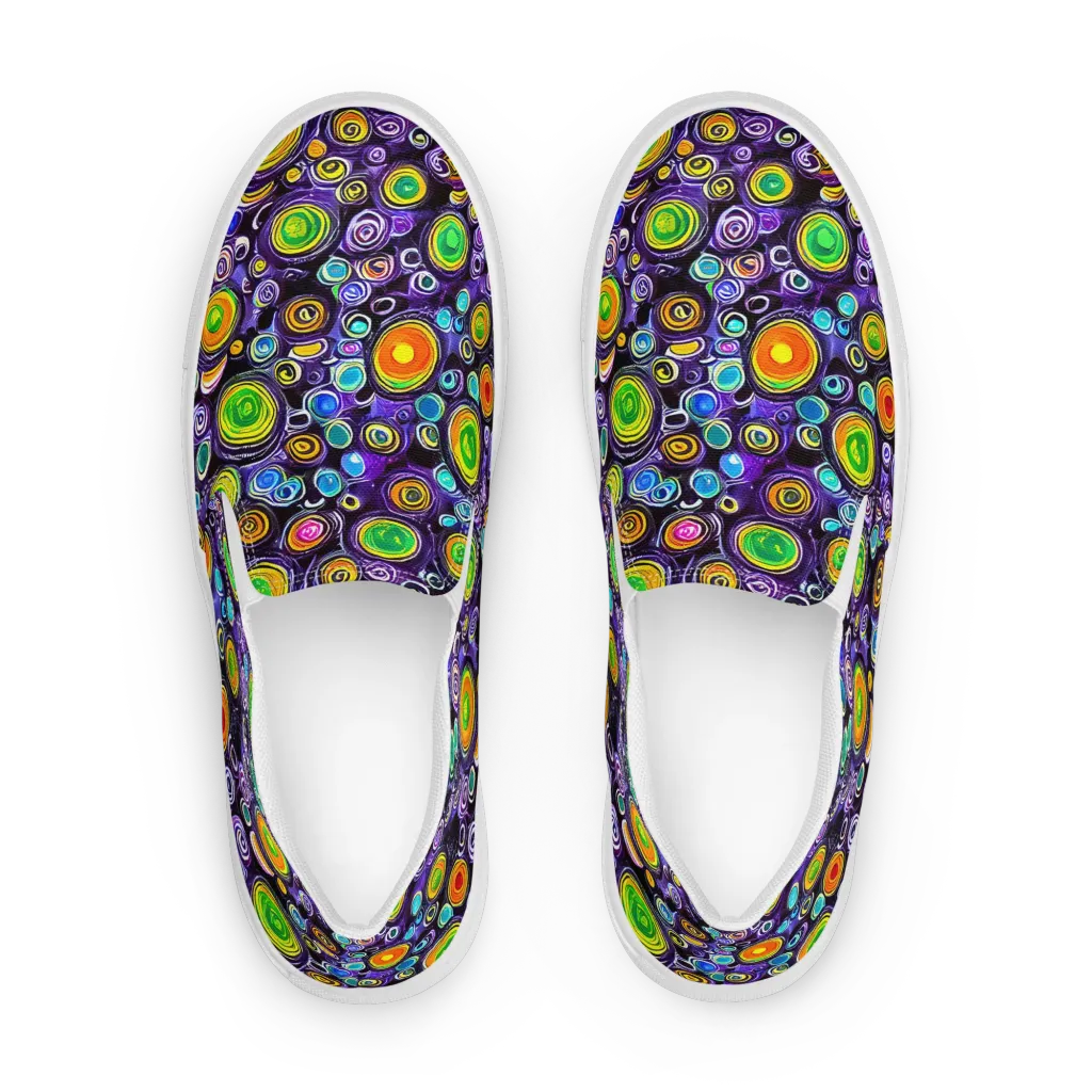 Galaxy Ripple on Men's Slip-On Canvas Shoes — Front