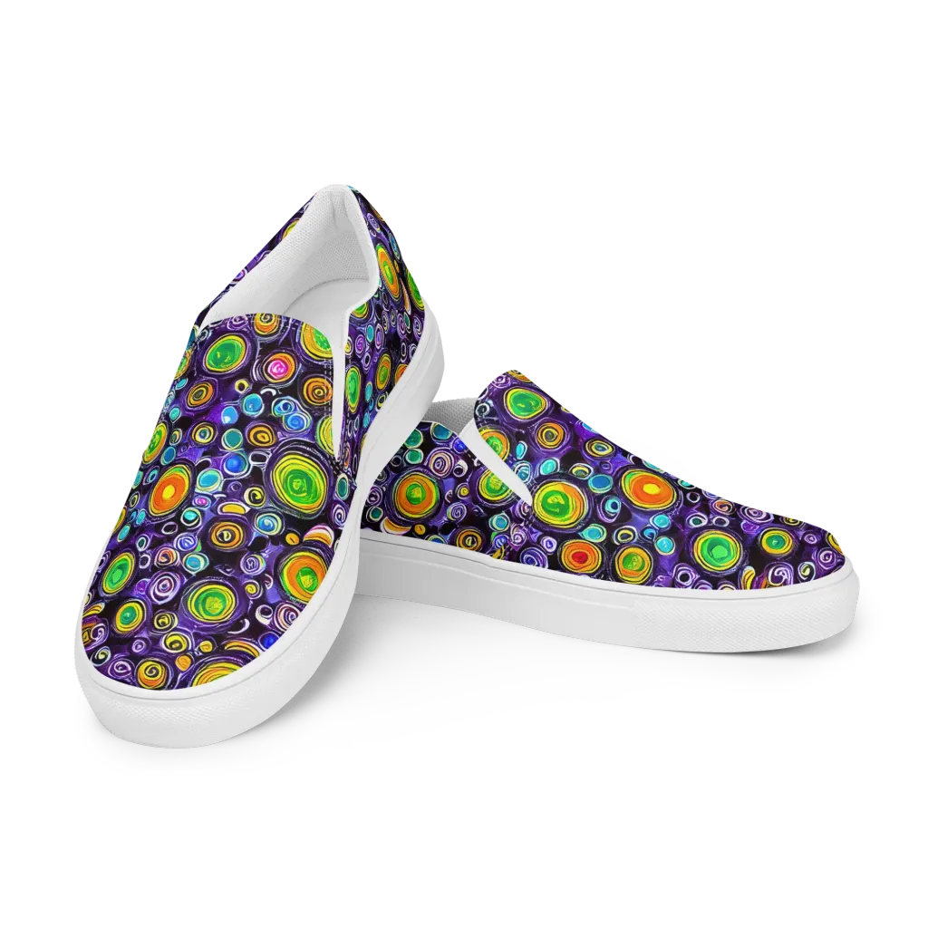 Galaxy Ripple on Men's Slip-On Canvas Shoes — Left Front