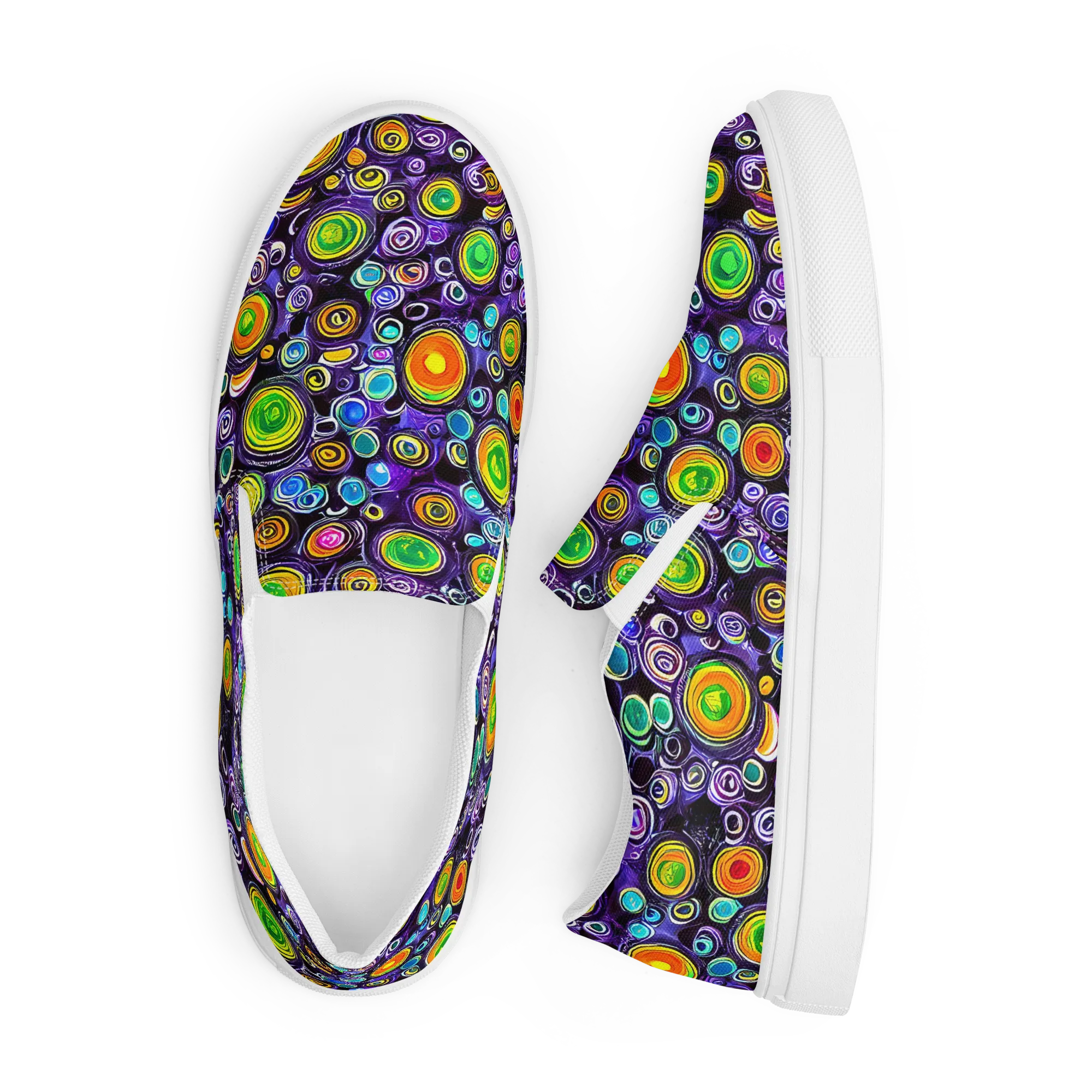 Galaxy Ripple on Men's Slip-On Canvas Shoes — Front