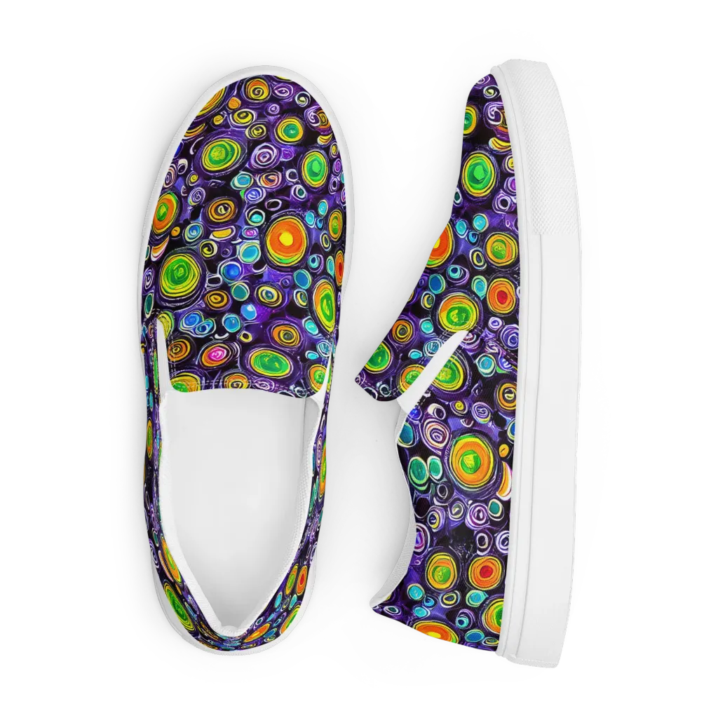 Galaxy Ripple on Men's Slip-On Canvas Shoes — Front