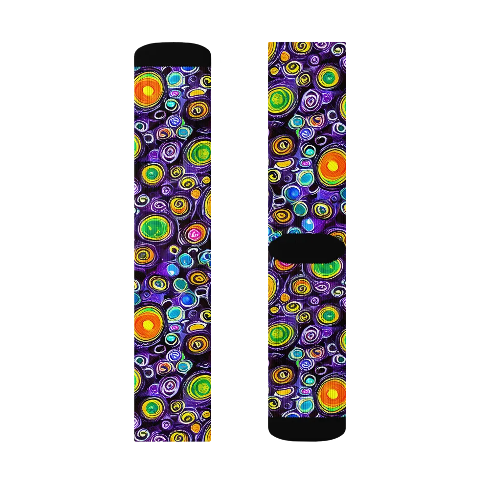 Galaxy Ripple on Socks — Left Sock
