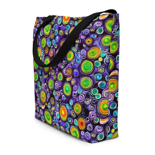 Galaxy Ripple on a Large Tote Bag W/ Pocket