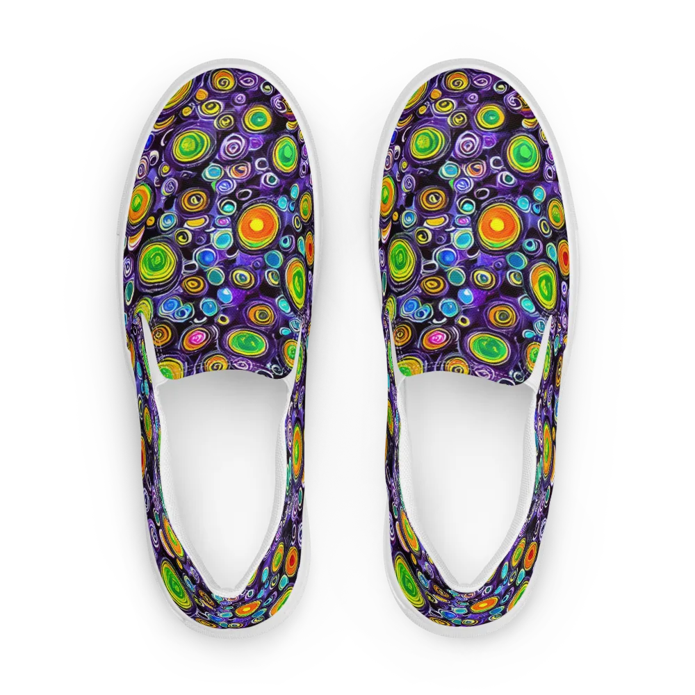 Galaxy Ripple on Women's Slip-On Canvas Shoes — Front