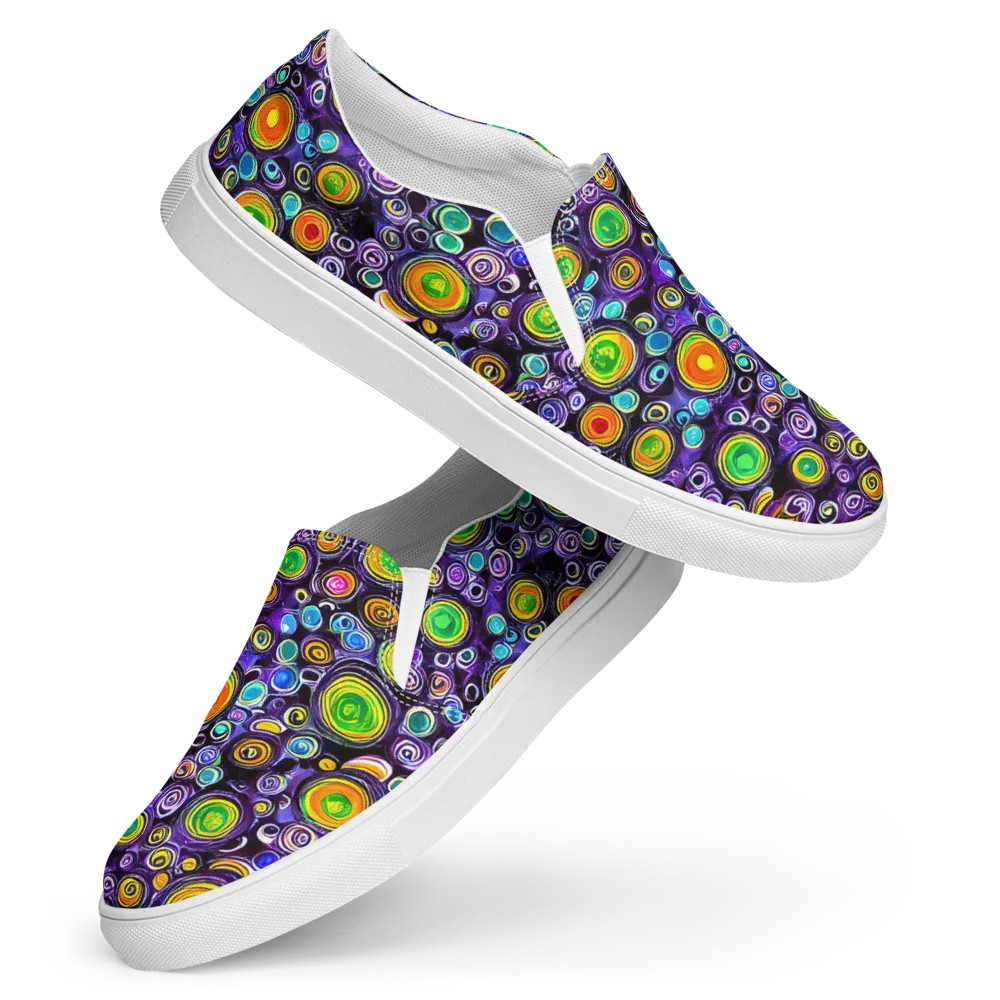 Galaxy Ripple on Women's Slip-On Canvas Shoes — Front