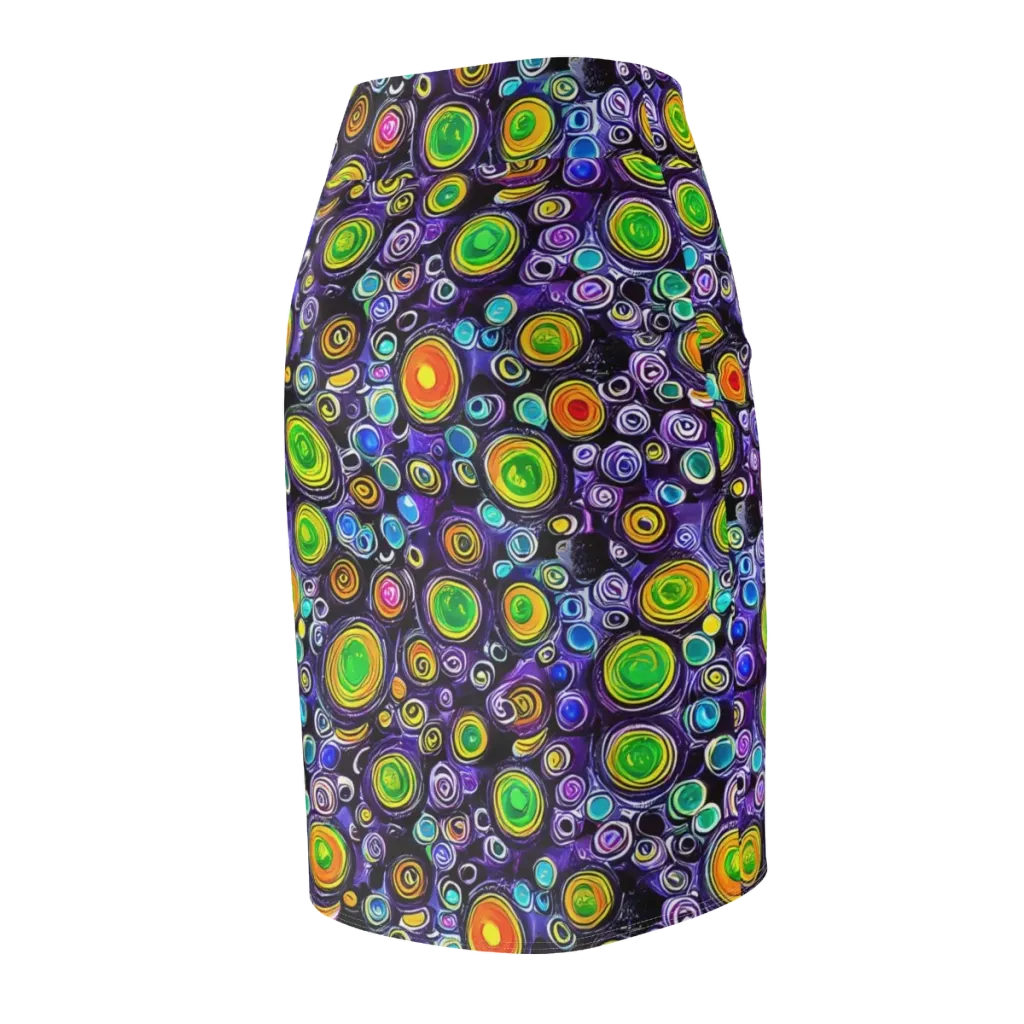 Galaxy Ripple on Pencil Skirt — Back Side
