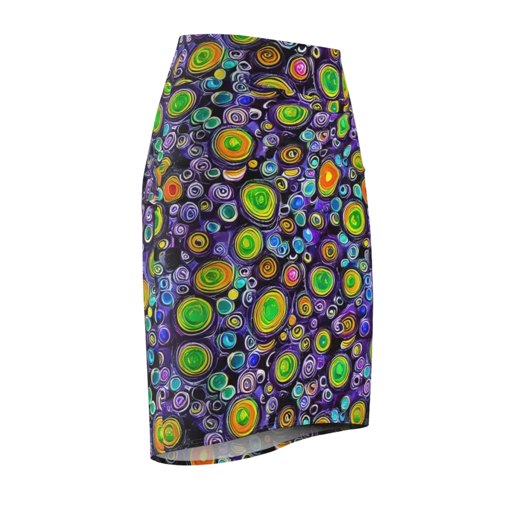Galaxy Ripple on Pencil Skirt — Front Side