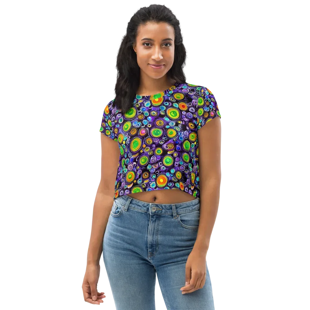 Galaxy Ripple on Crop Tee — Front
