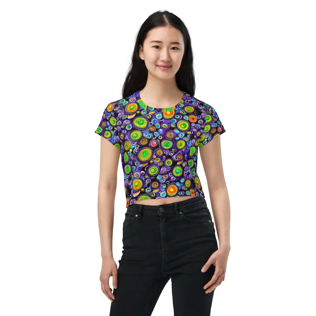 Galaxy Ripple on Crop Tee — Front