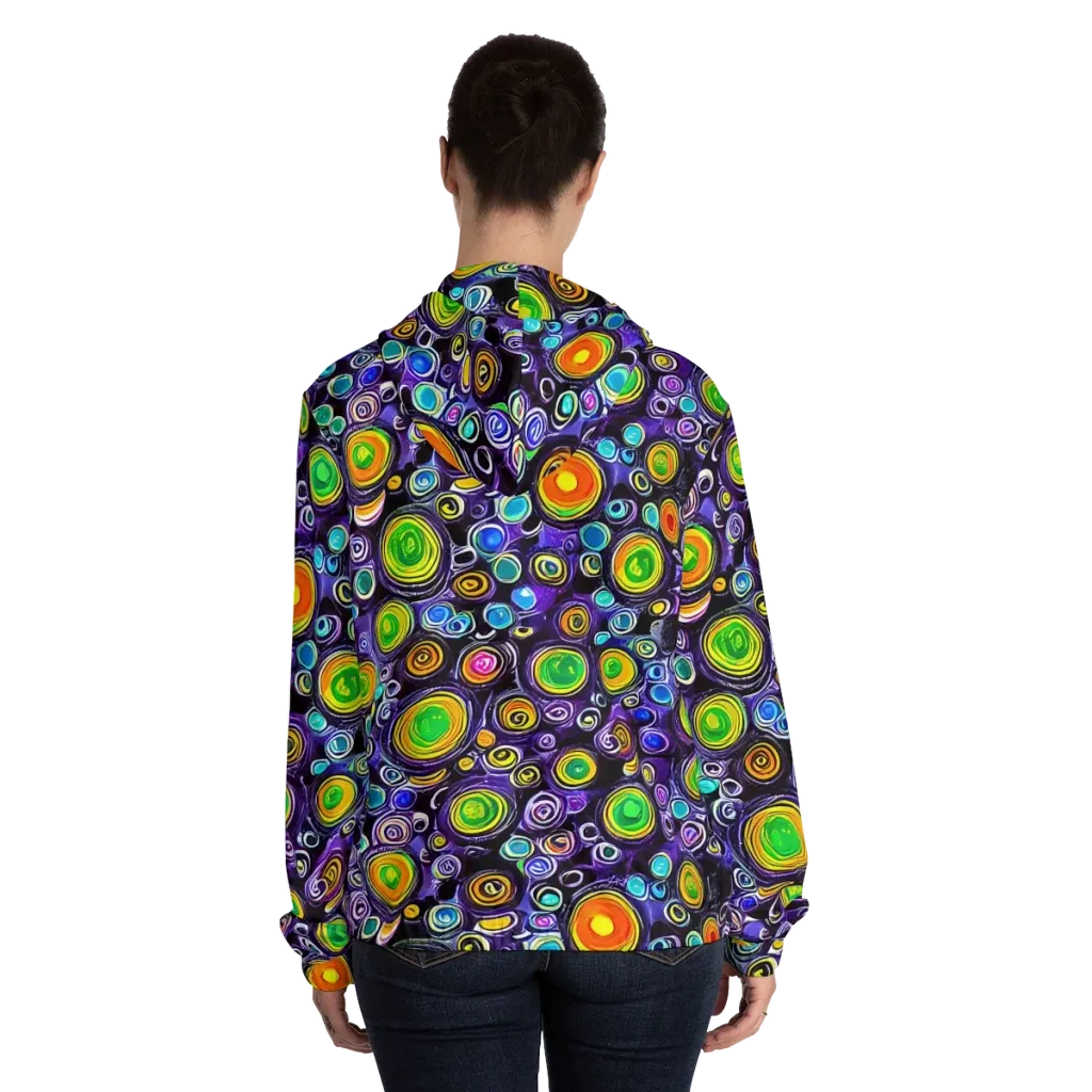 Galaxy Ripple on Women's Full-Zip Hoodie — Back On Person