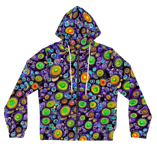 Galaxy Ripple on a Women's Full-Zip Hoodie