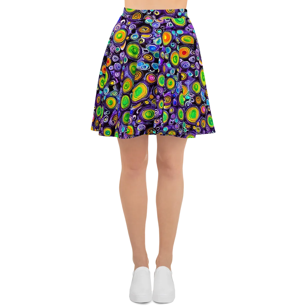 Galaxy Ripple on Skater Skirt — Front