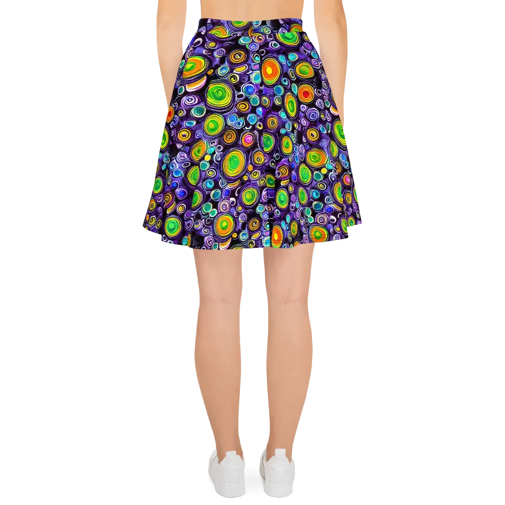 Galaxy Ripple on Skater Skirt — Back
