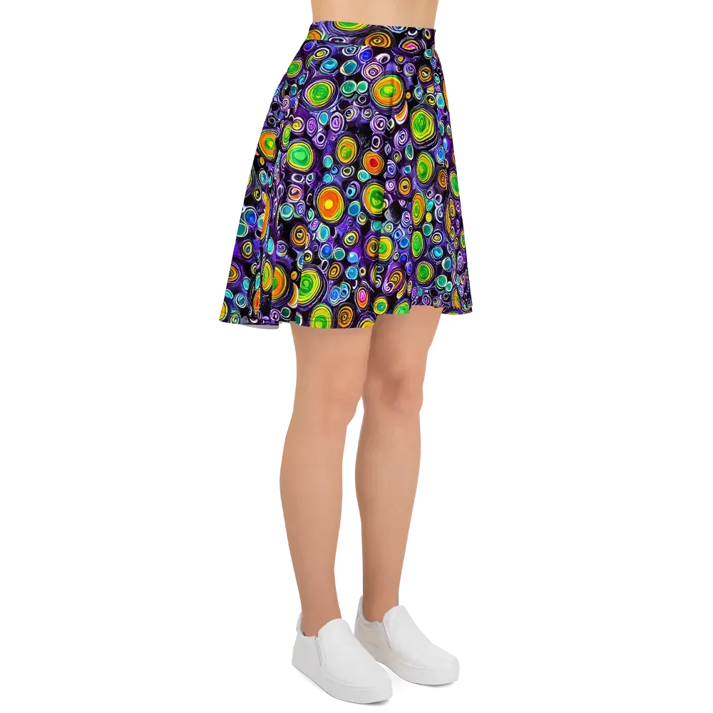 Galaxy Ripple on Skater Skirt — Right