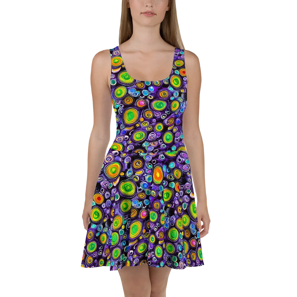 Galaxy Ripple on Skater Dress — Front