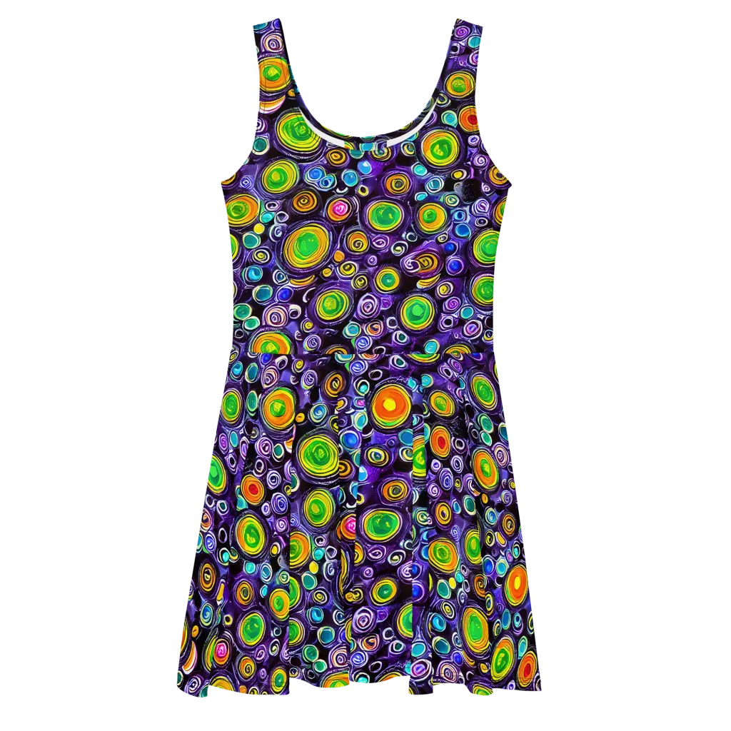 Galaxy Ripple on Skater Dress — Front