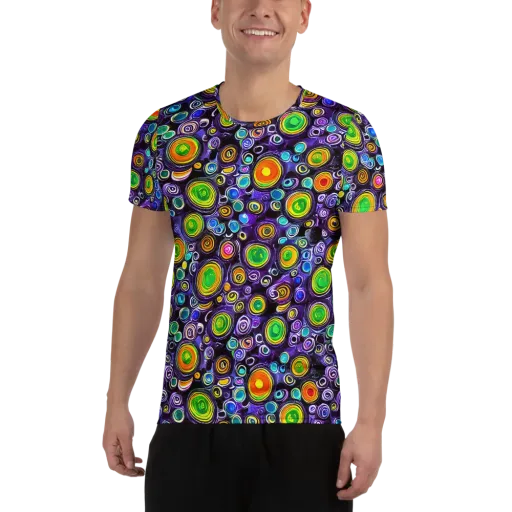 Galaxy Ripple on a Men's Athletic T-Shirt